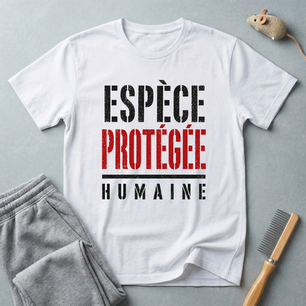 T-shirt «Espèce Protégée Humaine»