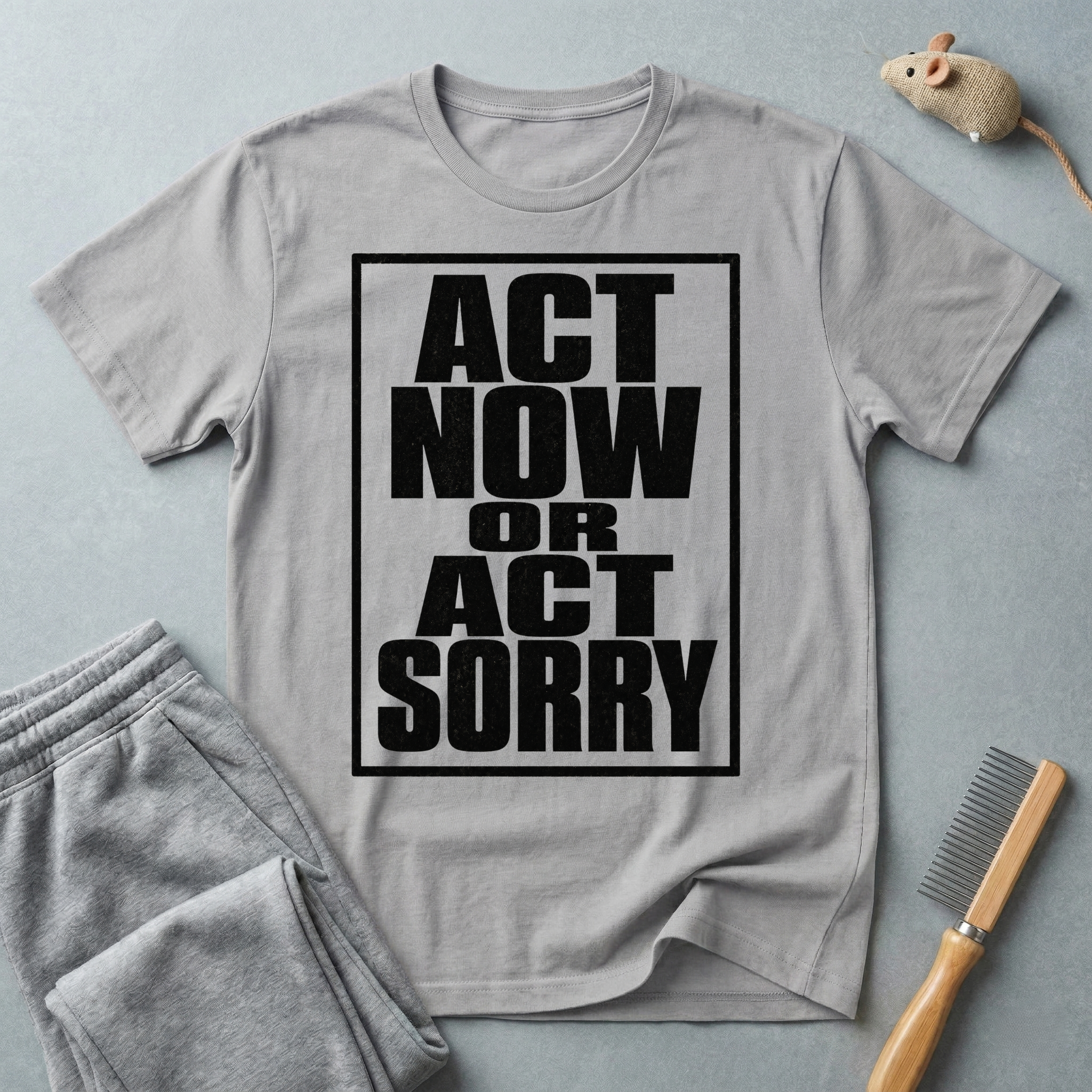 "Act Now or Act Sorry" — T-Shirt