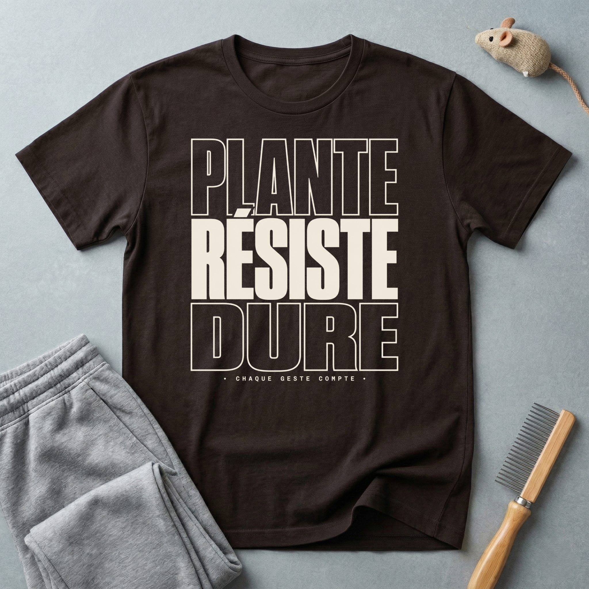T-shirt — «Plante, Résiste, Dure»