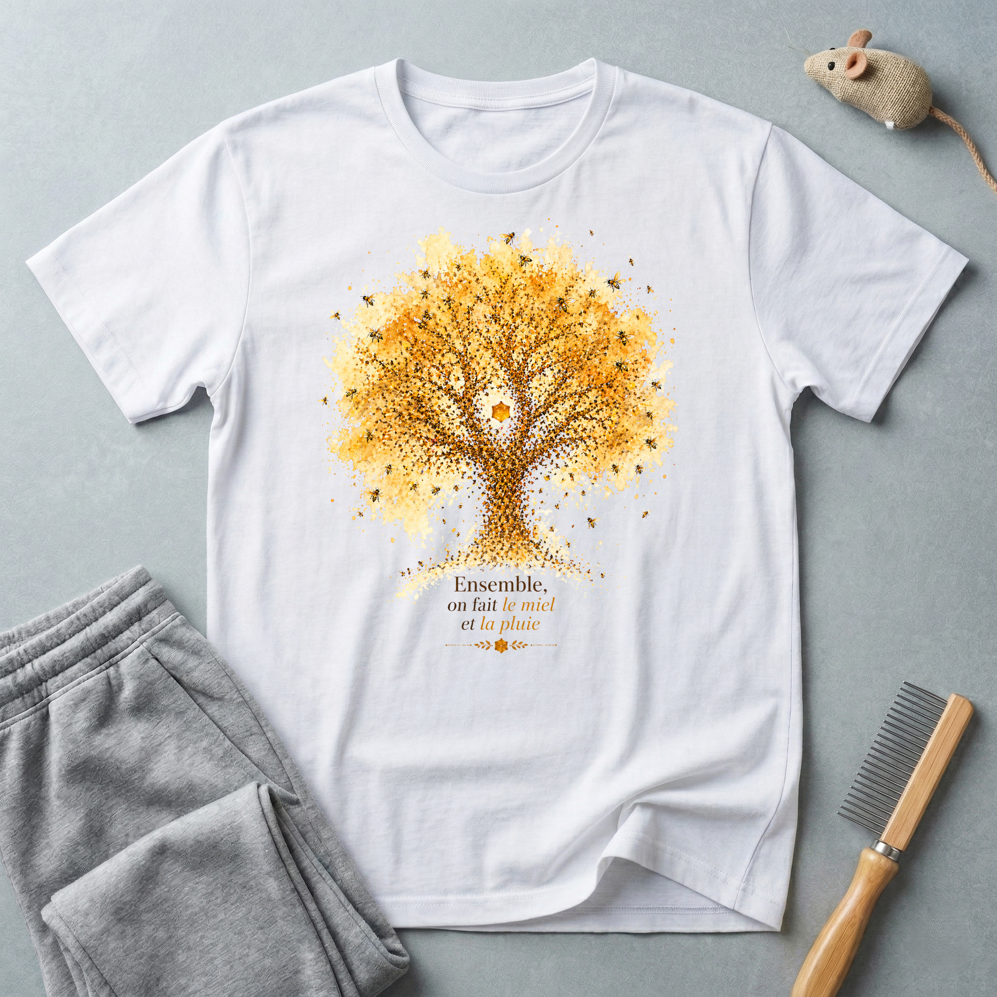T-shirt «Ensemble, on fait le miel et la pluie»
