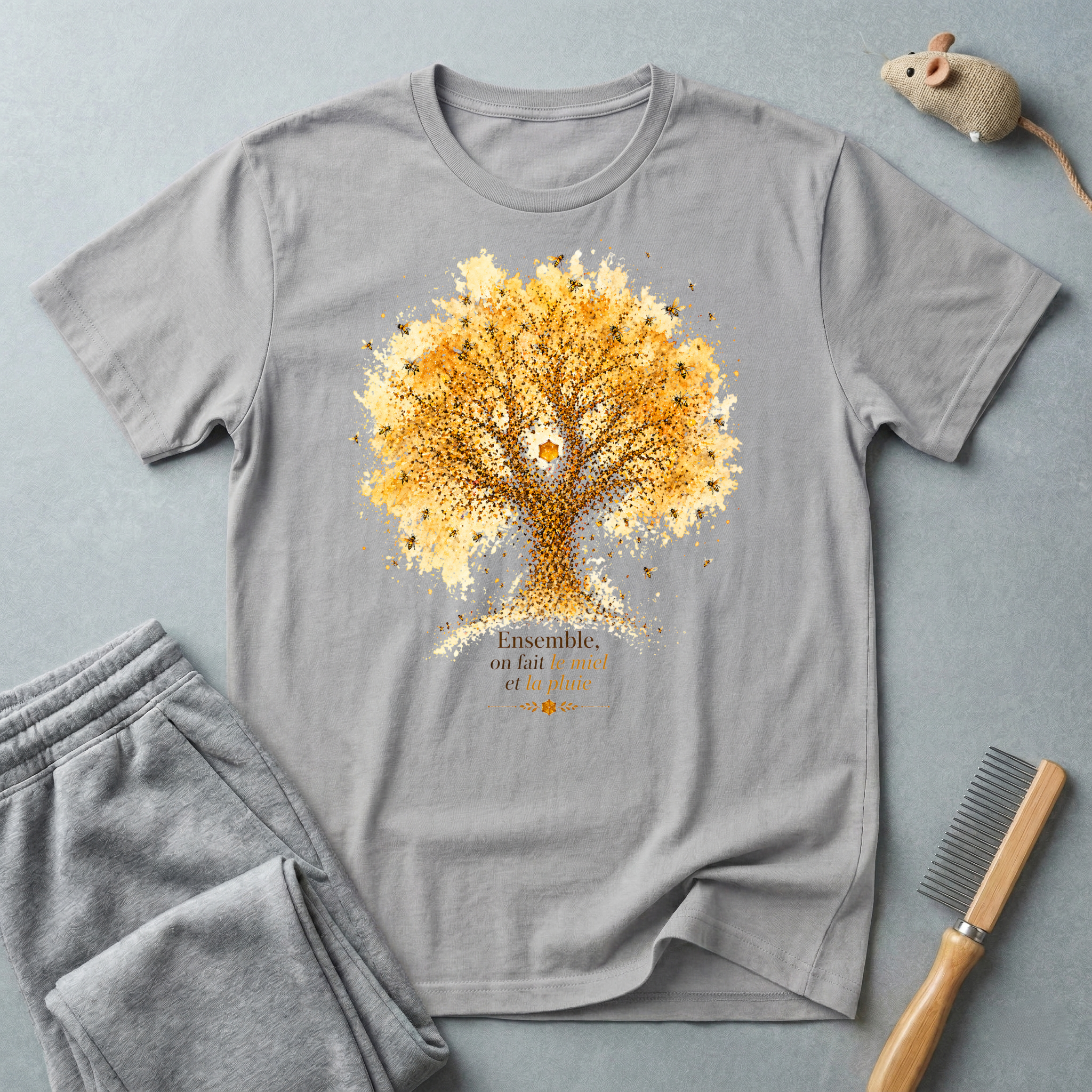 T-shirt «Ensemble, on fait le miel et la pluie»