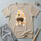 T-shirt aquarelle nid de cigognes — «Je reviens si tu me laisses un toit»