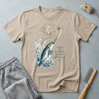 T-shirt narval nage étoilée — «Je trace les routes que vous détruisez» — T-shirt animalier océanique