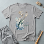 T-shirt narval nage étoilée — «Je trace les routes que vous détruisez» — T-shirt animalier océanique