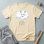 T-shirt illustration renard arctique — «Blanc comme la neige, rare comme l'espoir»