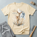 T-shirt aquarelle cerf des bois — «Elle disparaît si tu ne la protèges pas»