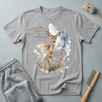 T-shirt aquarelle cerf des bois — «Elle disparaît si tu ne la protèges pas»