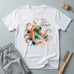 T-shirt aquarelle poulpe — «Chaque bras, une pensée»