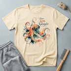 T-shirt aquarelle poulpe — «Chaque bras, une pensée»
