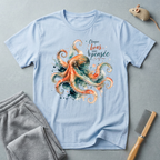 T-shirt aquarelle poulpe — «Chaque bras, une pensée»