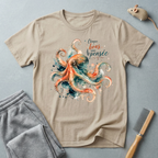 T-shirt aquarelle poulpe — «Chaque bras, une pensée»