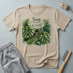 T-shirt crocodile  — « Sous les feuilles, je veille »