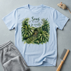 T-shirt crocodile  — « Sous les feuilles, je veille »