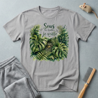 T-shirt crocodile  — « Sous les feuilles, je veille »