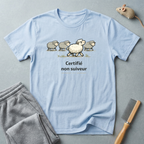 T-shirt illustration humoristique de moutons — «Certifié non suiveur»