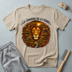 T-shirt — «La Crinière de la Terre» avec illustration graphique de lion