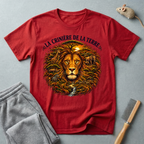 T-shirt — «La Crinière de la Terre» avec illustration graphique de lion