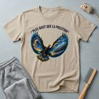 T-shirt illustration graphique d’aigle en plein vol — «Plus Haut Que La Pollution»
