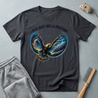T-shirt illustration graphique d’aigle en plein vol — «Plus Haut Que La Pollution»