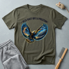 T-shirt illustration graphique d’aigle en plein vol — «Plus Haut Que La Pollution»