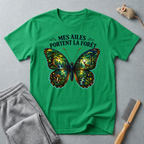 T-shirt Papillon — «Mes ailes portent la forêt»