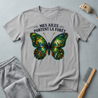 T-shirt Papillon — «Mes ailes portent la forêt»