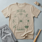 T-shirt botanique toile d’araignée — «Tout est lié, tisse avec soin»