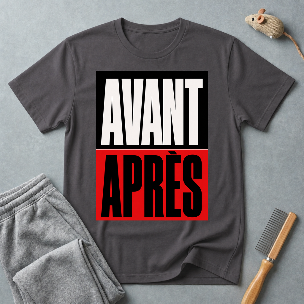 T-shirt graphique «Avant / Après»