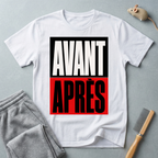 T-shirt graphique «Avant / Après»