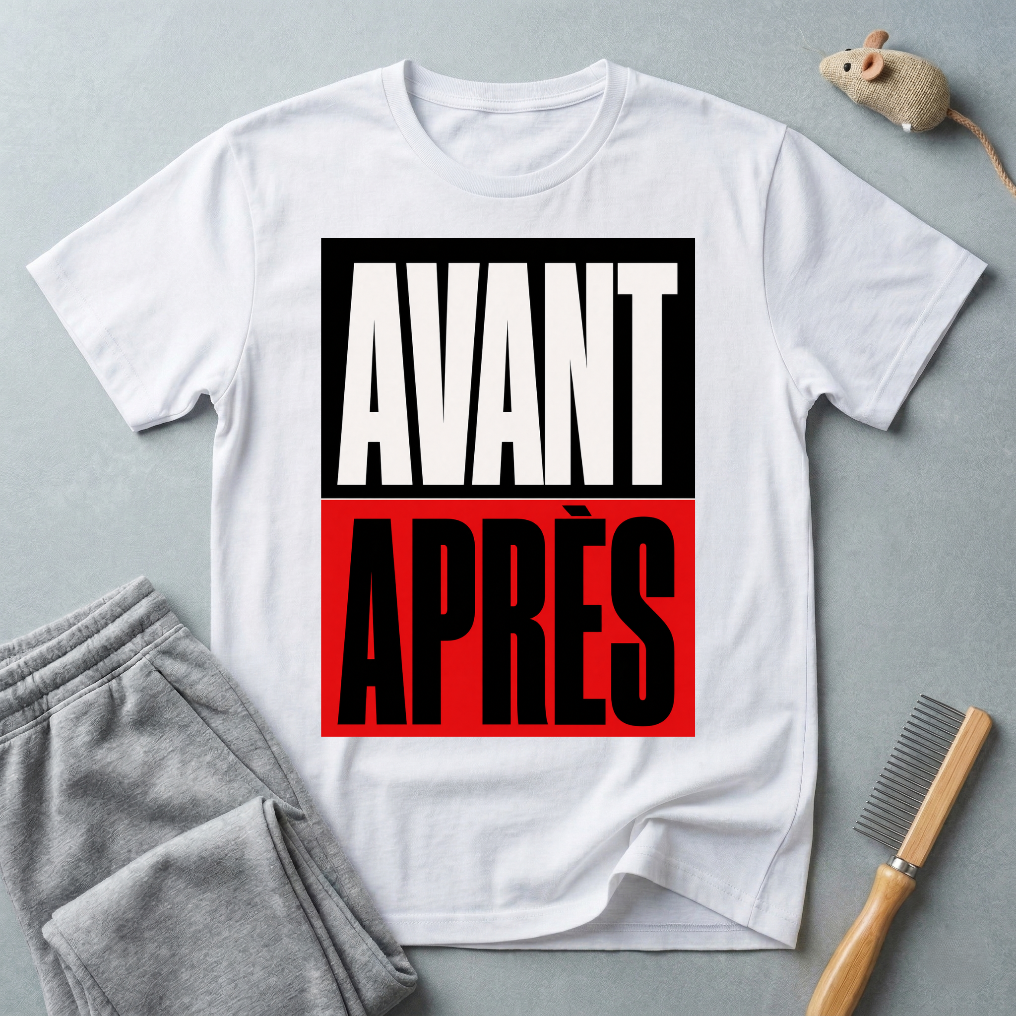 T-shirt graphique «Avant / Après»