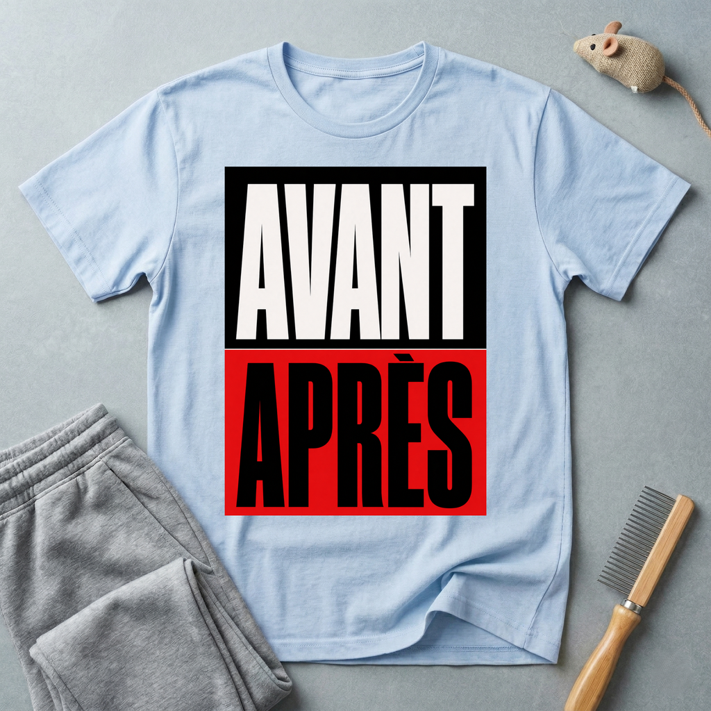 T-shirt graphique «Avant / Après»