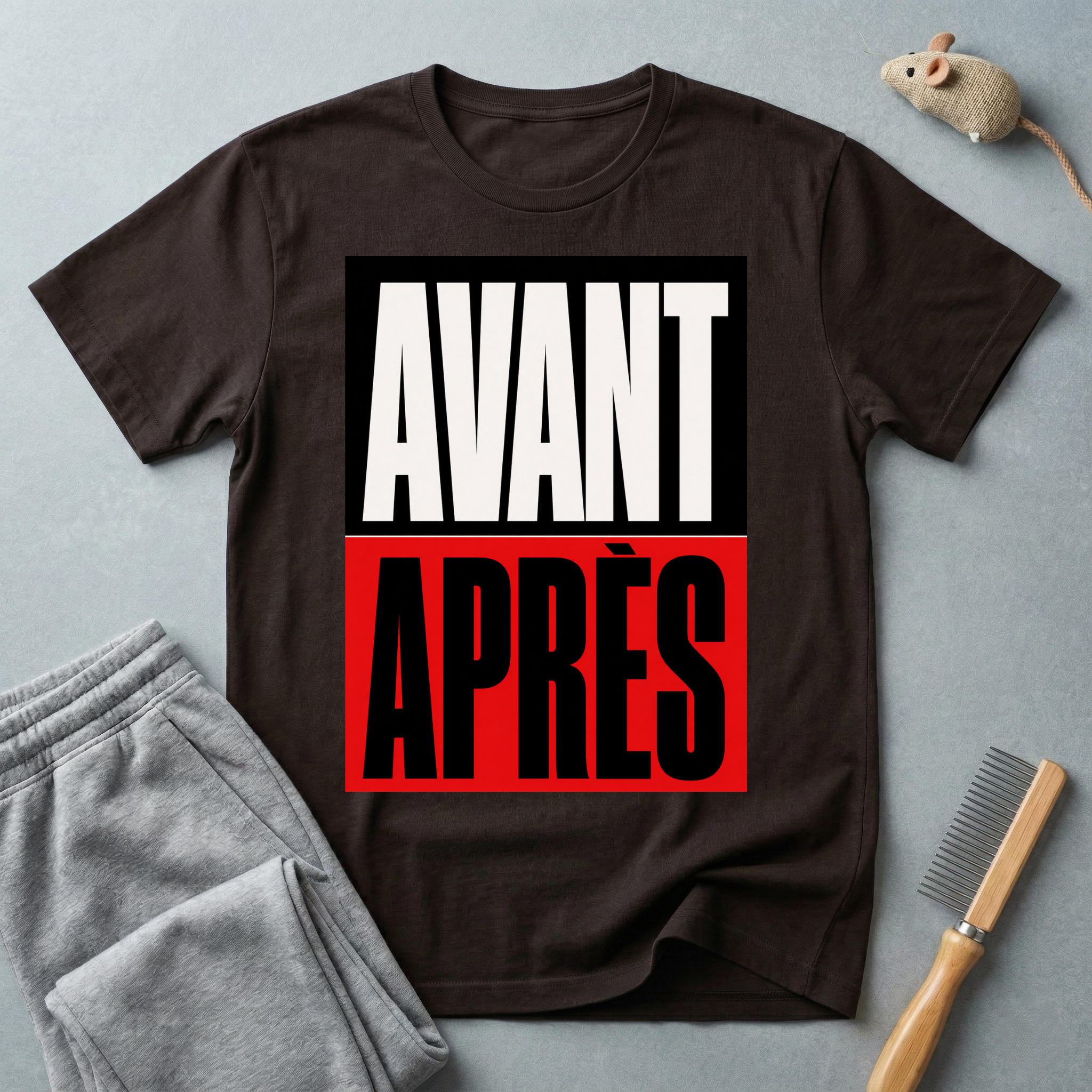 T-shirt graphique «Avant / Après»