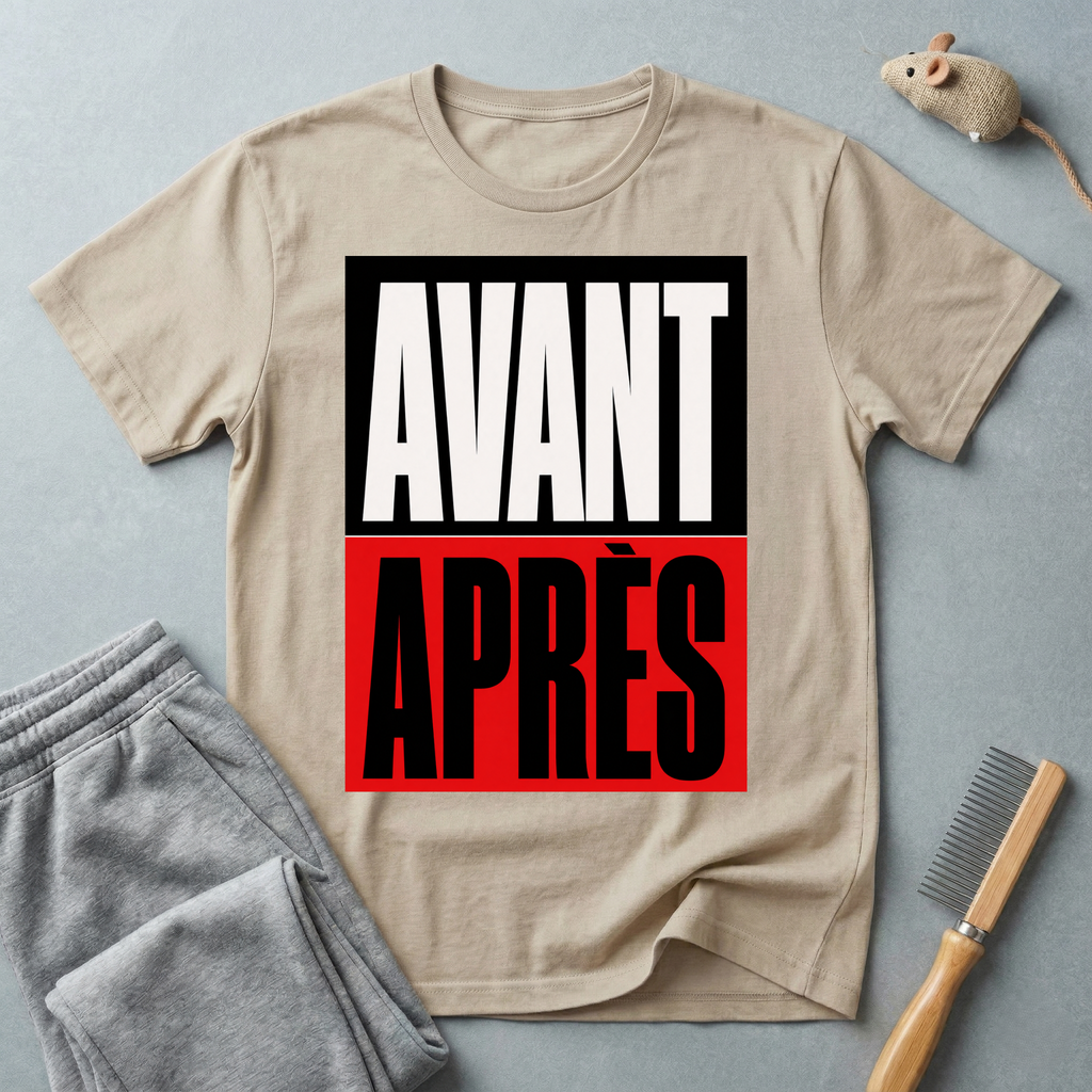 T-shirt graphique «Avant / Après»