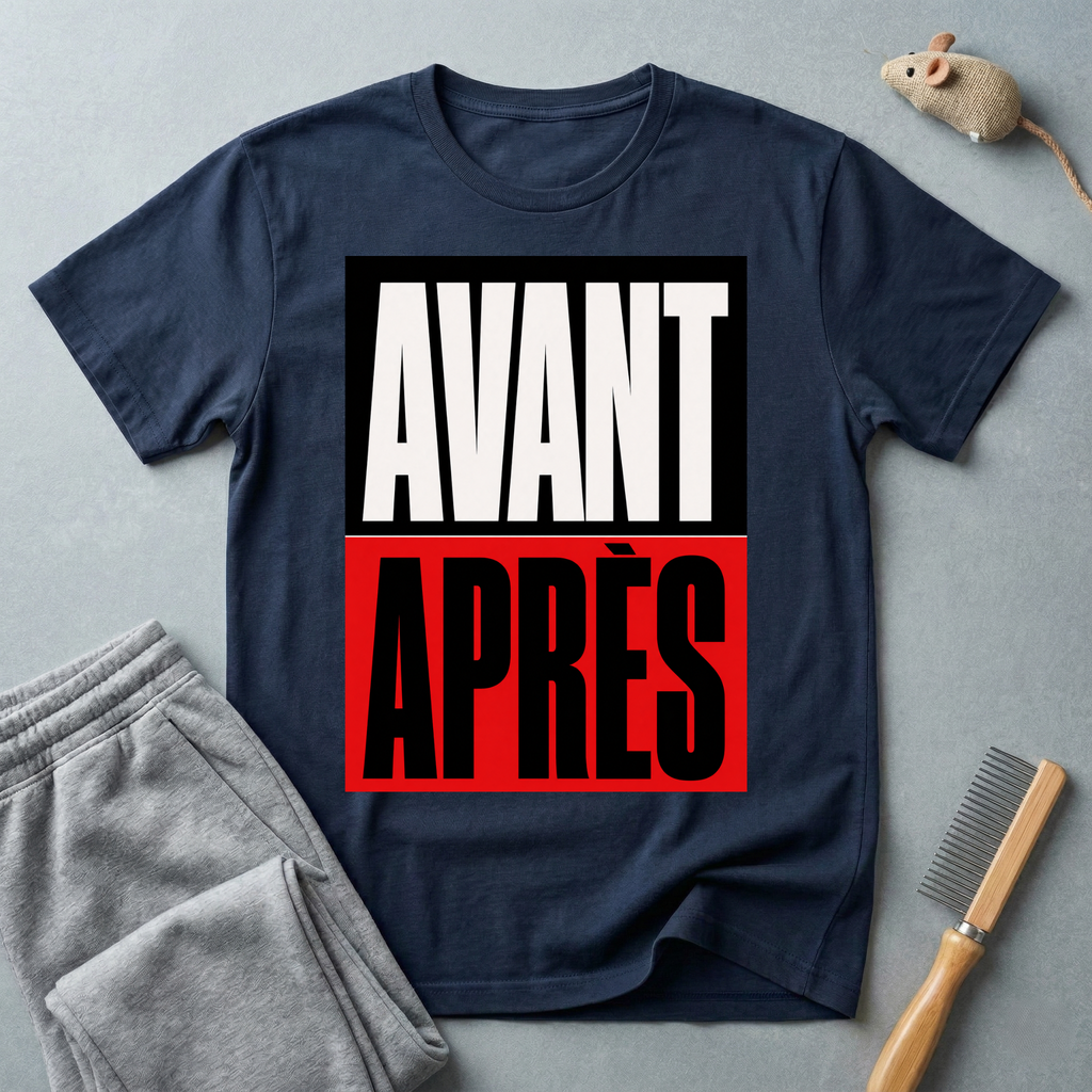 T-shirt graphique «Avant / Après»