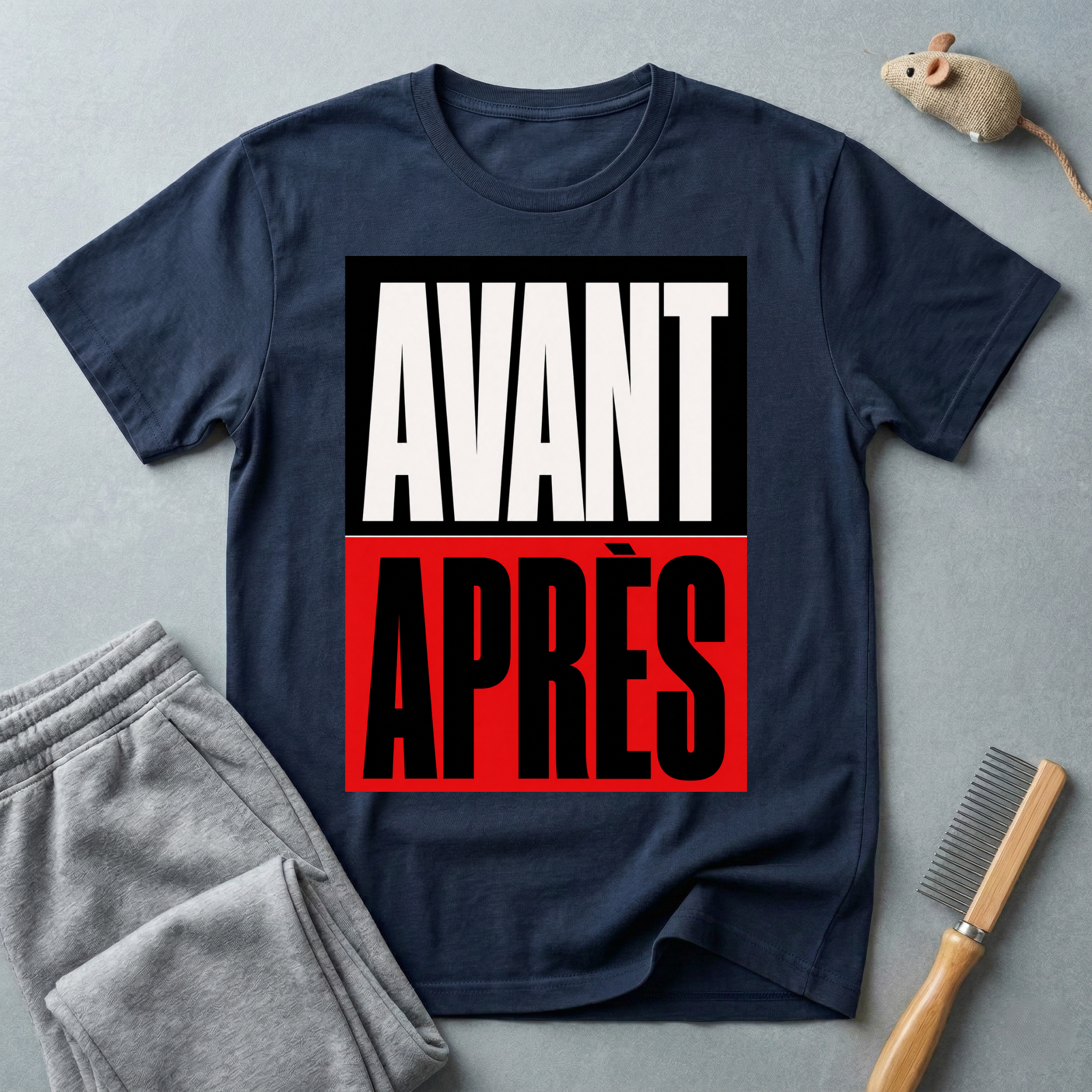 T-shirt graphique «Avant / Après»