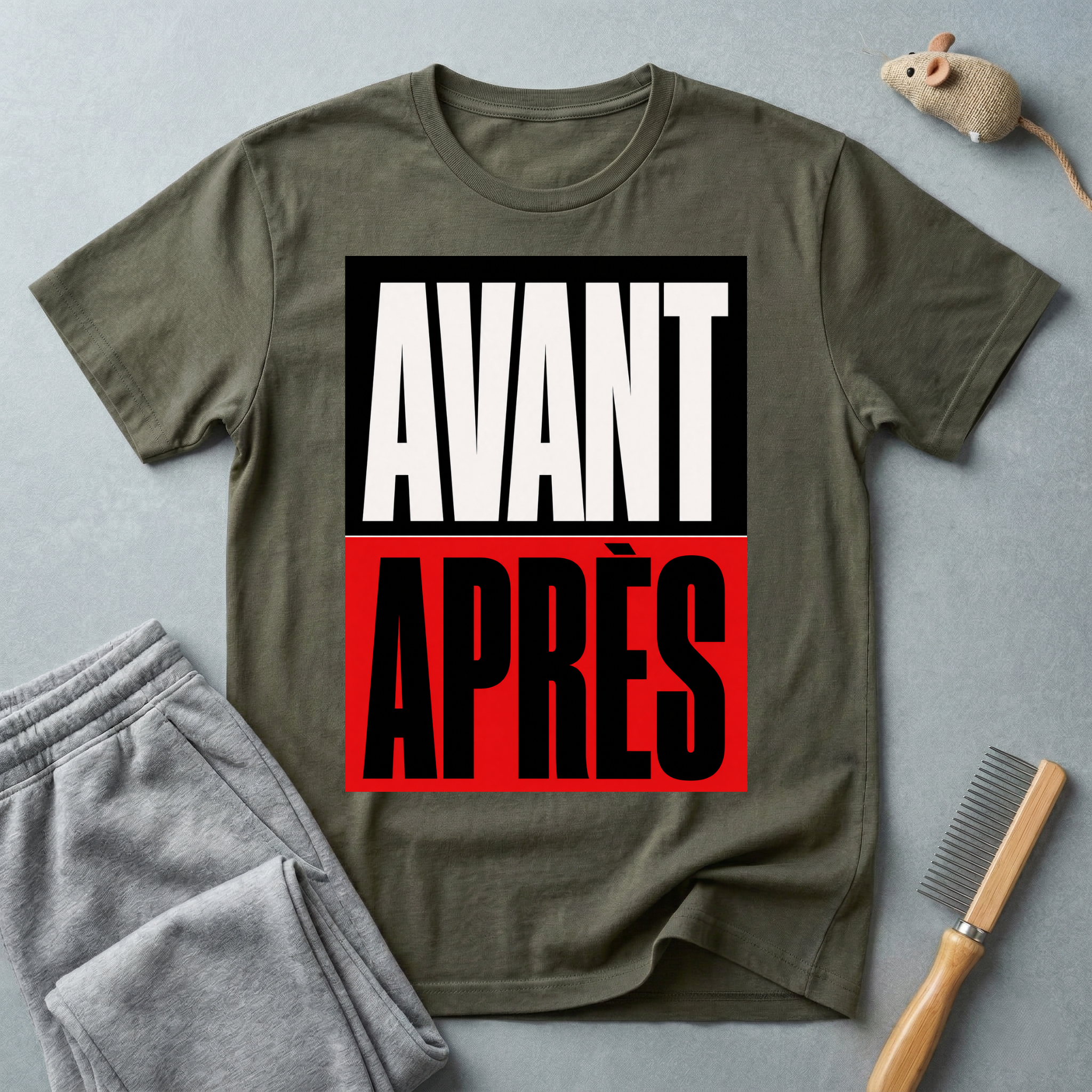 T-shirt graphique «Avant / Après»