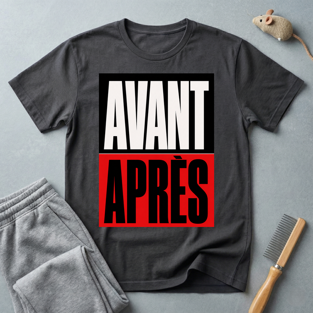 T-shirt graphique «Avant / Après»