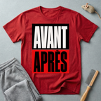 T-shirt graphique «Avant / Après»