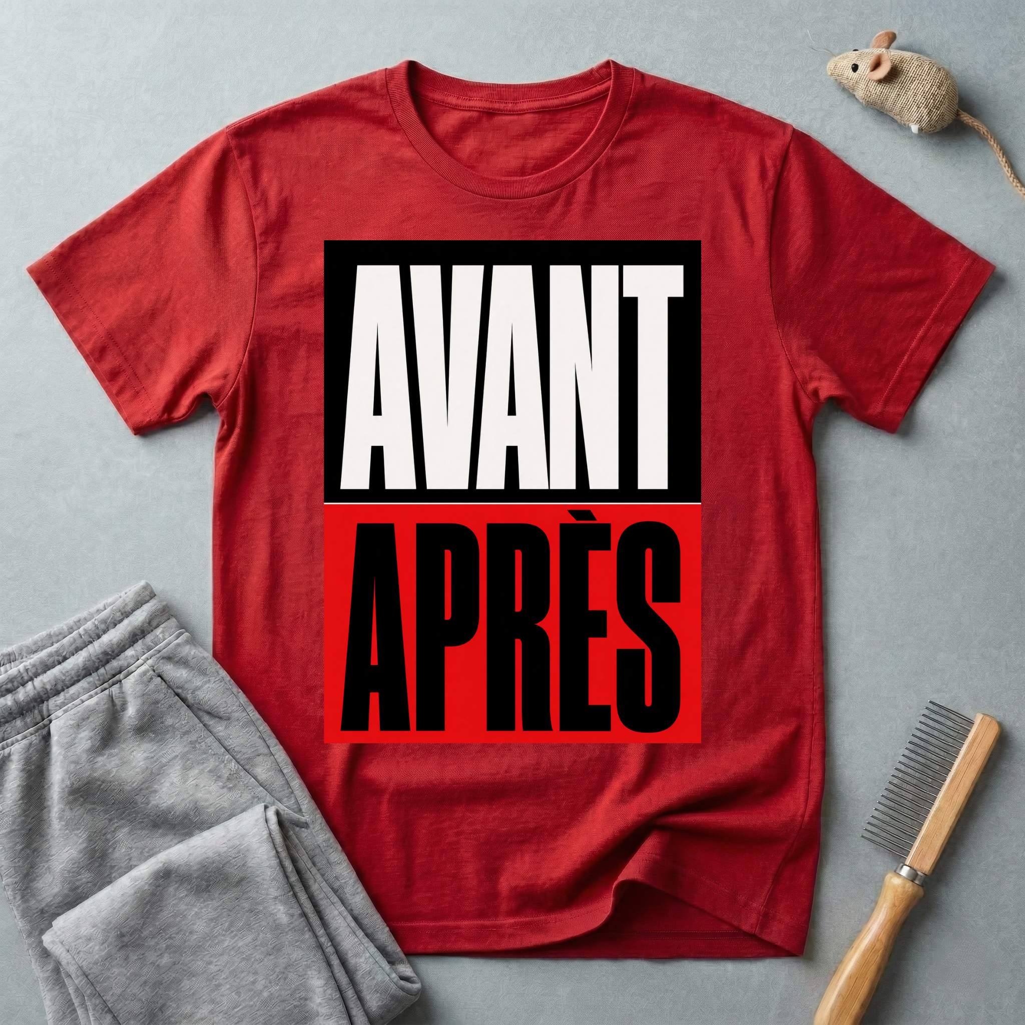 T-shirt graphique «Avant / Après»