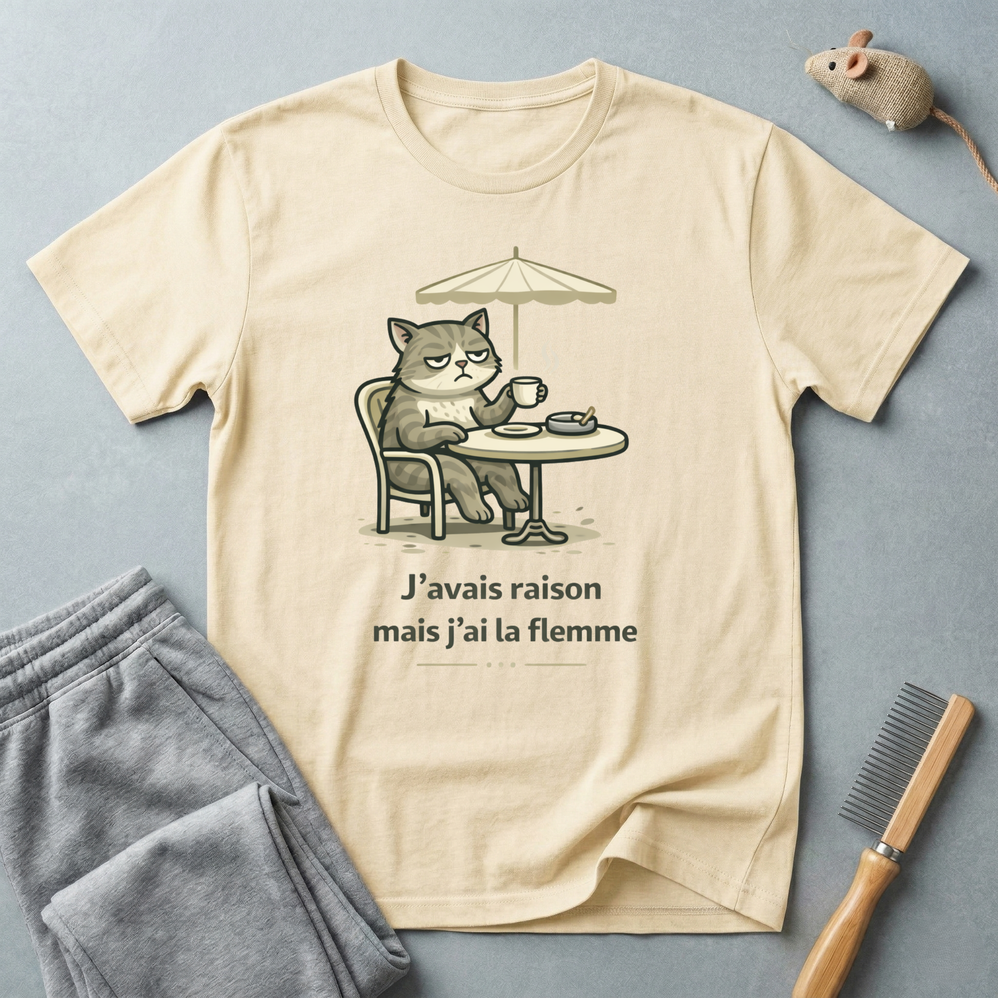 T-shirt unisexe Softstyle «J’avais raison mais j’ai la flemme»