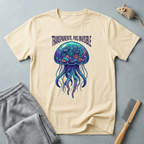 T-shirt graphique méduse — «Transparente, pas invisible»