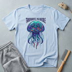 T-shirt graphique méduse — «Transparente, pas invisible»