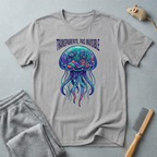 T-shirt graphique méduse — «Transparente, pas invisible»