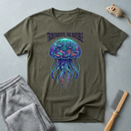 T-shirt graphique méduse — «Transparente, pas invisible»