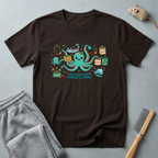 T-shirt graphique poulpe voyageur — «Je veux juste changer le monde»