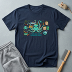 T-shirt graphique poulpe voyageur — «Je veux juste changer le monde»