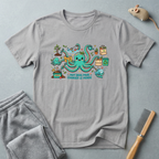 T-shirt graphique poulpe voyageur — «Je veux juste changer le monde»