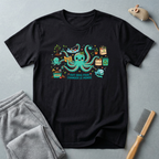 T-shirt graphique poulpe voyageur — «Je veux juste changer le monde»
