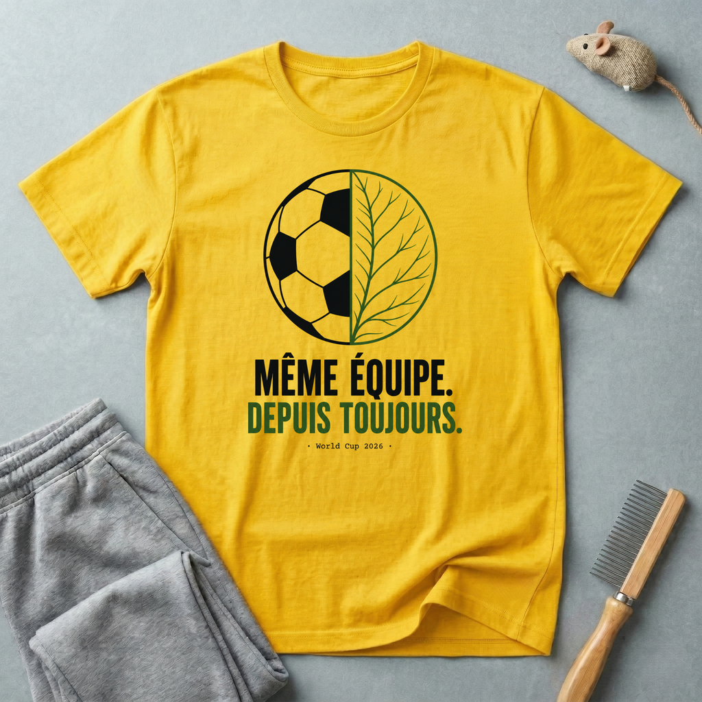 T-shirt Football & Nature — « Même équipe. Depuis toujours. »