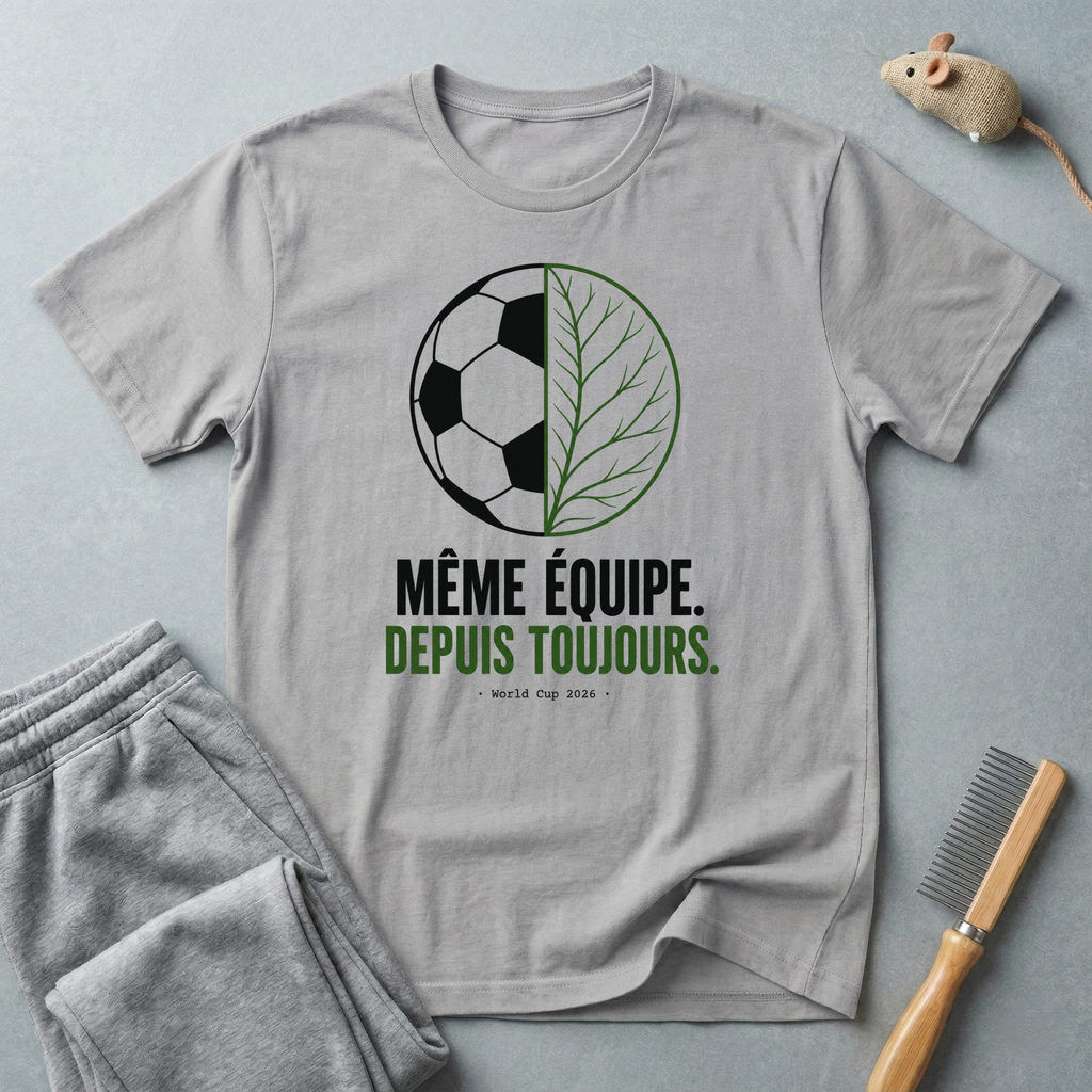 T-shirt Football & Nature — « Même équipe. Depuis toujours. »